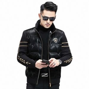 Jaqueta masculina para baixo jaqueta fria masculina curta grossa casacos quentes para homens inverno inverno parkas para homens gola alta parka m9Sd #