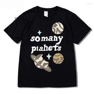 Break Planet Camisetas Masculinas Camisetas Broken Planet Market Tantas Planetas T-shirt Streetwear Harajuku Plus Size Verão Manga Curta Solta Tops de Algodão 8766