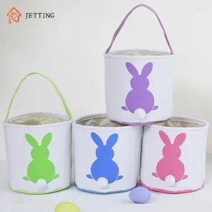 Opakowanie prezentowe 1PC Easter Velvet Basket z uszami kreskówkowe torby cukierkowe Uchwyt Prezenty sznurkowe