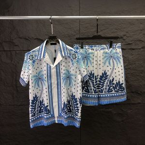 Stylowy hawajski projektant męskiej koszuli Casual Shirt Set Floral Alphabet 3D Printed Summer Beach Resort Shirt Set Rozmiar M-XXXL #036