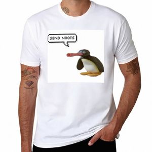 Pingu- Skicka Noots t-shirt toppar vanliga anpassade män grafik t skjortor e0yj#