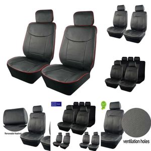 Uppgradera Ny uppgradering av Cover Leather Full Set Universal Size Fit för de flesta SUV Van Race Car Seat Cushion Protector