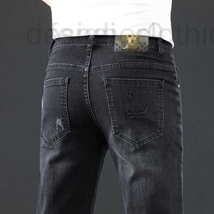 Men's Jeans Designer designer Fashion Brand Mens Korean Slim-fit pants Slim Fit Thick Embroidered Ash Long Pants 82LY AKDT