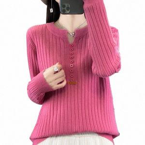 Frauen Pullover Herbst/Winter Neue Einfarbig Strickwaren V-ausschnitt Pullover Damen Kleidung Fi Bluse Koreanischen Stil Lose Tops U2XG #