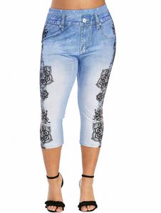 women's Casual Fr Printed Legging Pants Slim Ladies Fi Jegging New In High Quality Clothing Plus Size XL-4XL B6fi#