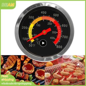 Gauges Stainless Steel BBQ Smoker Grill Thermometer Temperature Gauge 10400 Barbecue Thermometer For Cooking Food Probe Grill Oven