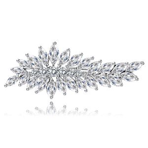 Bridal Hair Clip Fashion 3A Zircon Korean Side Hair Clip Bangs Hair Card Popular in Europe and America Light Luxury Full Diamond Headwear Clothing Accessories spc