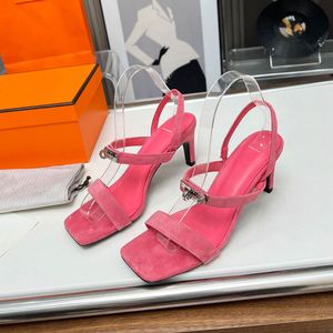 Mode Sommer Damen Sandalen Designer Bequeme und minimalistische Arbeit High Heel Schuhe Urlaub Freizeit Schnalle Damen Schuhe