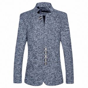 2024 novos homens blazer ternos de cor lisa para homens de alta qualidade túnica blazers fino ajuste tweed outwear casaco traje homme blazer masculino 51oT #
