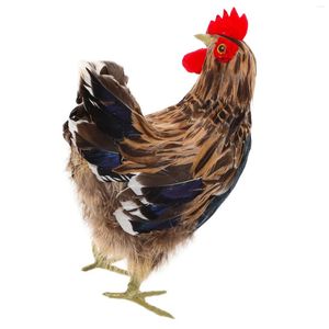 Garden Decorations Simulation Chicken Model Statues And Sculptures Fake Hen Ornament Animal Toy Decors Foam