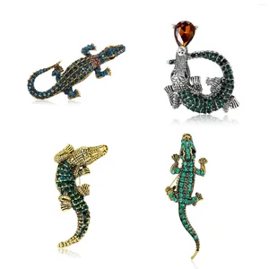 Brooches Beaut&Berry Trendy Crocodile For Women Unisex Animal Pins Multi-color Optional Casual Party Accessories Gifts