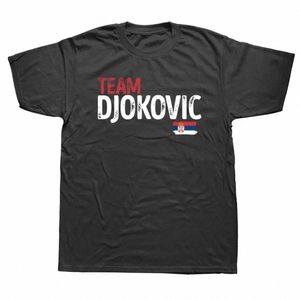 Komik Djokovic Team Tenis Sırbistan Tişörtleri Grafik Pamuk Street Giyim Kısa Kollu Doğum Günü Hediyeleri Yaz T-Shirt Erkek Giyim H8ZD#