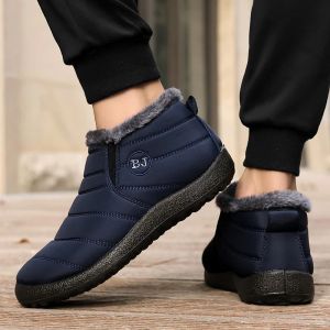 Boots Boots Men 2022 New Soft Men Shoes Slip on Platform Shoes Man Flat Keep Warm Outdoor Comfortable Men's Winter Boots Botas Mujer