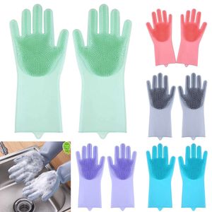 2024 1 пара волшебных силиконовых перчаток для мытья посуды, резиновых перчаток для мытья посуды, резиновых кухонных, бытовых, автомобильных, домашних перчаток для домашних животных