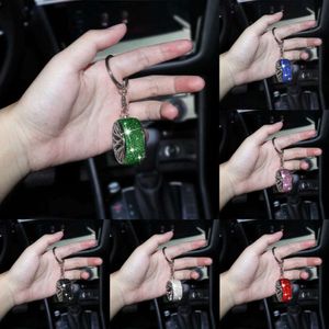 Luxurious 2024 Bling Car Keychain Charm Pendant Keyring Bag Purse Buckle Car Keys Holder Car Ornament Diamond Car Accessories For Woman