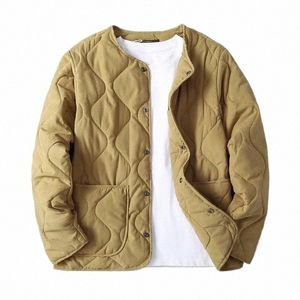 Vintage Liner Cott-Padded Jacket Men Winter New Khaki Thick Pocket Tooling vadderade jackor LG Sleeve Retro Cardigan Manlig kappa 77ZH#