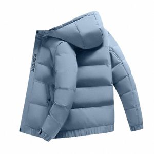 2023 autunno inverno uomini giacca con cappuccio Cott imbottito Parka uomini giacca coreana Fi Streetwear ThickWarm cappotti casual taglia 3XL 91o6 #