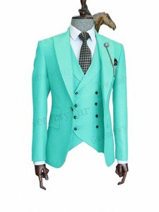 gwenhwyfar bestsellowy krawiec krawiecczy made garnitury Slim Fit Peak Lapel 3 sztuki Nowe fi eleganckie formalne kombinezon ślubny busin#