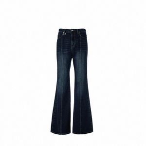 Übergroße neue gemachte alte W-Weinlese-blaue Mini-Flare-Jeans-Frauen-Sommer-hohe Taillen-beiläufige lose vielseitige LG-Hosen F1Dy #
