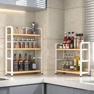 Kitchen Storage SH Aoliviya Official Spice Rack Countertop Multi-Layer Household Corner Oil And Salt Sauce Bottle Cans Condi