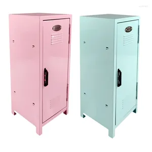 Storage Boxes Wrought Iron Small Makeup Cabinet Cosmetics Girls Box For Brush Lipstick Cotton Pad