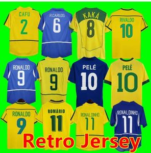 1998 Brasil Soccer Jerseys 2002 레트로 셔츠 카를로스 로마 리오 로널드 디노 2004 Camisa de Futebol 1994 브라질 2006 1982 Rivaldo Adriano Joelinton 1988 2000 1957 99