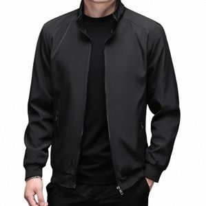 Frühling Sommer Männer Busin Jacken Solide Herren Dünne Jacken Mäntel Casual männer Oberbekleidung Männliche Mantel Bomber Jacke o9IE #