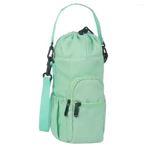 Storage Bags Thermal Water Bottle Bag Drawstring Design Insulation High Quality Material Pocket Strap Type Cup Set