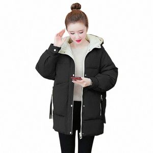 2023 donne inverno spesso con cappuccio piumini Cott Lg caldo imbottito Parka per le donne Plus Size 3XL cappotti invernali t7tW #
