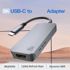 8K USB-C HUB Multifunktionell adapter Super Speed ​​USB-C 3 Port Docking Station C Hub PD för bärbar dator Desktop datorskärm