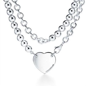 Anhänger Halsketten Marke Designer neue Qualität 925 Sterling Silber Halskette Namensschild Schmuck Geschenk L221011251S