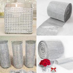 Party -Dekoration 12 cm 100 cm Gitter Rollen Acrylband Kristall Tüll Bling Geburtstag Hochzeit DIY Dekorative Bouquet Kuchenverpackung