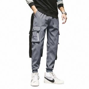 Klassische Design Multi Pocket Cargo Hosen, männer Casual Lose Fit Kordelzug Cargo Hosen/Jogger Für Frühling Sommer Outdoor J22E #