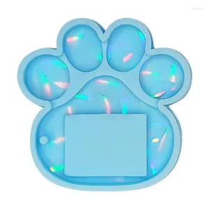 Molde de resina de silicone para etiqueta de portador de cachorro, moldes para chaveiro e pendente, fundição de formato exclusivo reutilizável