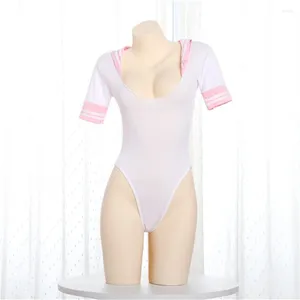 Bras sätter en bit baddräkt se genom anime cosplay sexiga kostymer fetisch underkläder kawaii underkläder porr bikini sexkläder