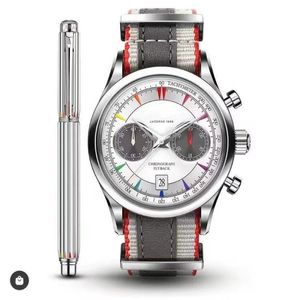 2022 고품질 제품 남성 럭셔리 시계 6 스티치 시리즈 모든 다이얼 작업 남성 쿼츠 시계 Carlf 브랜드 시계 Fashion Roun263h