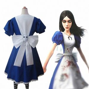 game Alice Madn Returns Cosplay Costume Halen Maid Dres Apr Dr For Women anime Girls carnival dr up party 11Ew#