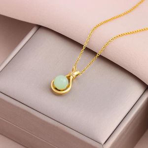 Pendant Necklaces In 316L Stainless Steel Mint Green Purse Necklace For Women Vintage Style Girl Choker Neck Chain Jewelry Wholesale