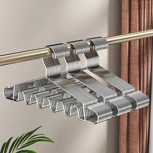 Hangers 1pc Stainless Steel Clothes Organizer Hanger Anti-slip Heavy Duty Laundry For Coat T-Shirts Pants Drying Rack