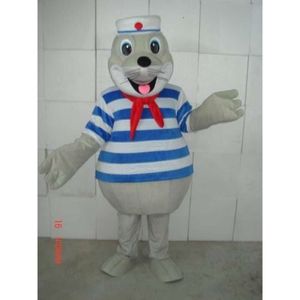 Costumi mascotte Sigillo in schiuma Marinaio Bambola Cartoon Peluche Natale Costume da mascotte di Halloween