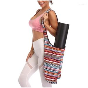 Borse da esterno Borsa a tracolla singola Shoder Porta tappetino da yoga carino Borsa lunga lavabile per fitness con tasche Consegna a goccia multifunzionale Spor Ot4I5