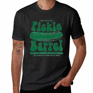 New Pickle Barrel 티셔츠 티셔츠 짧은 티 일반 티셔츠 Tshirts 남성 O61W#