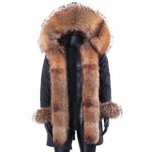 Mens Fur Parka 진짜 여우 모피 코트 남자 겨울 재킷 큰 라코 모피 칼라 따뜻한 남성 폭스 재킷 lg parkas z3e5#
