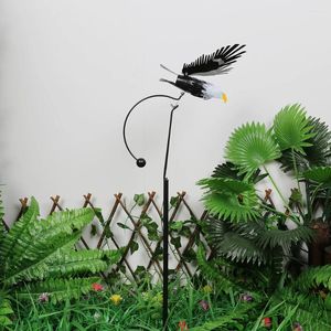 Decorazioni da giardino Palo Aquila Mulino a vento Uccelli in ferro Sculture Ornamenti da prato Artigianato Decorazioni artistiche per patio