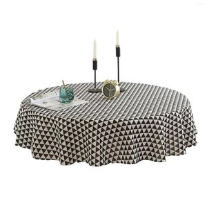 Table Cloth Round Tablecloth Cover Flower Pattern Household Dining Party Wedding Tea Outdoor Garden