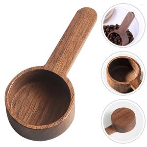Colheres de café colher de cozinha colheres de medição de madeira alça curta ferramenta colher de sopa medida
