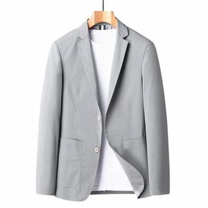 Toppklass Män för Blazer Slim Fit New Spring Fasi Korean Single Breasted Casual Classic Suit Jacket Brand Men Dr Coats Z3ll#