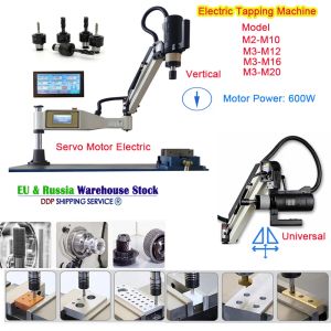 Frete grátis M2-M20 cnc máquina de rosqueamento elétrico servo motor elétrico tapper perfuração com mandris fácil braço ferramenta elétrica rosqueamento