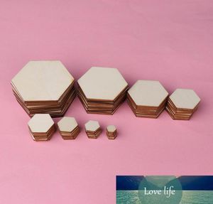 50100st Wood DIY Laser Cut Embelling Craft New Hexagonal Shape Decor Ornament Wedding9131533