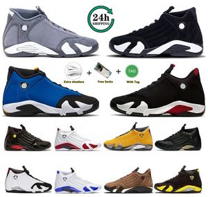 14 14s Mens Basketball Shoes Flint Grey Black White Bred Thunder Reverse Ferrar DMP Gym Red Hyper Royal Winterized Men Trainers Sport Sneakers 40-47